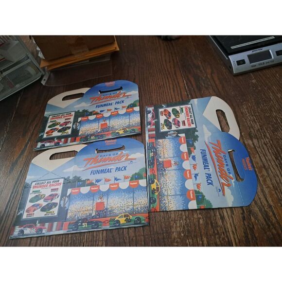 VTG 1990 Hardees Days of Thunder Funmeal Boxes Lot 3 NASCAR Unused Movie Promo - Picture 2 of 6